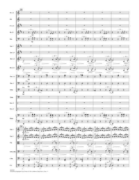 Soundtrack Highlights from Pirates Of The Caribbean: Dead Man's Chest - Full Score by Hans Zimmer Score - Digital Sheet Music