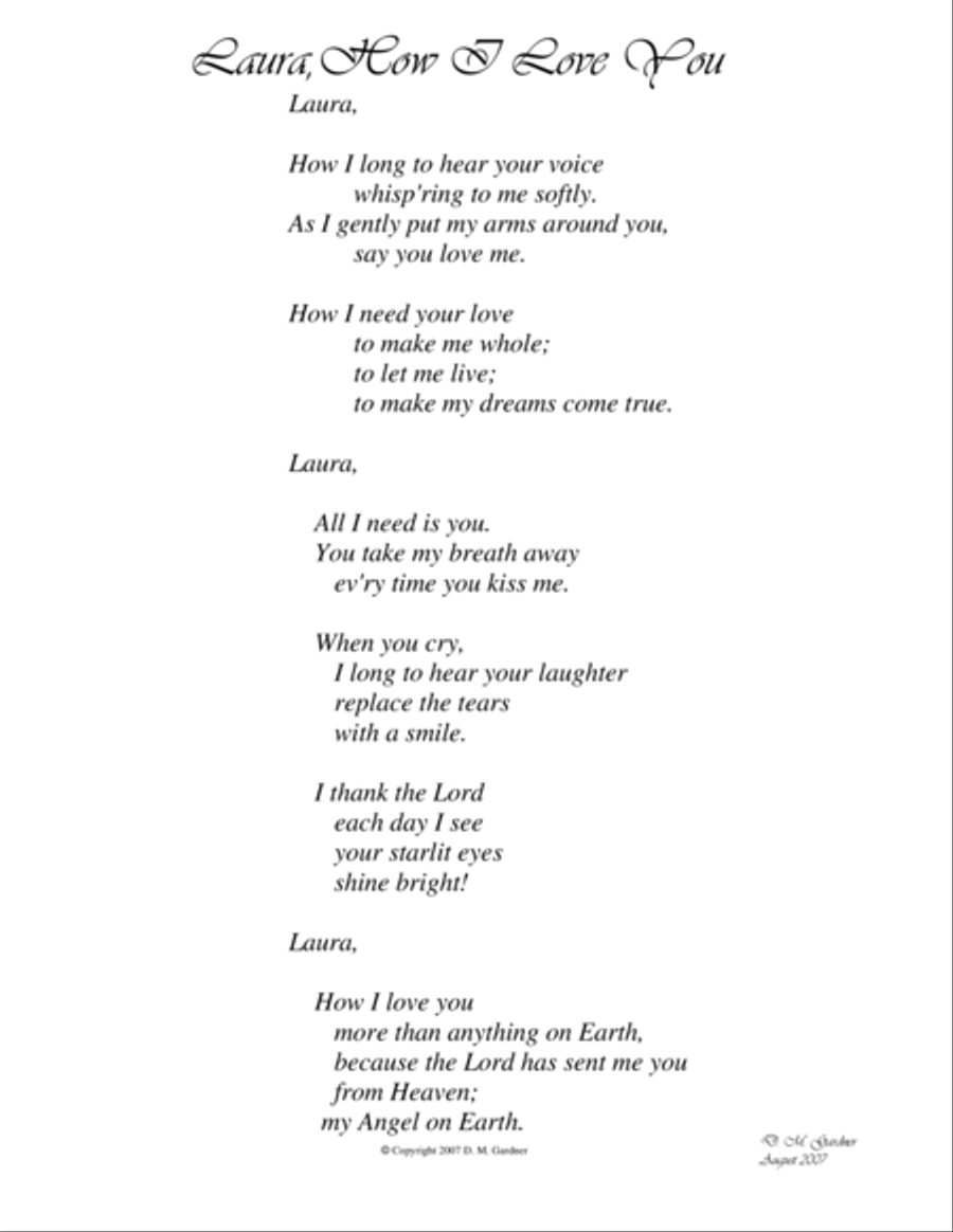 Laura, How I Love You (SATB, Bar Solo, Piano, Oboe, Cello) 4-Part scores gallery preview page 3