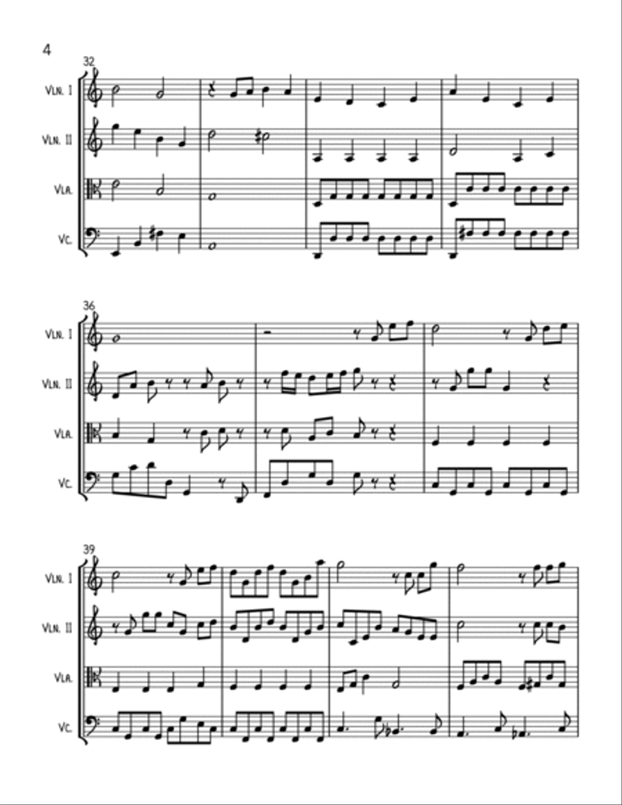 Something There String Quartet scores gallery preview page 4