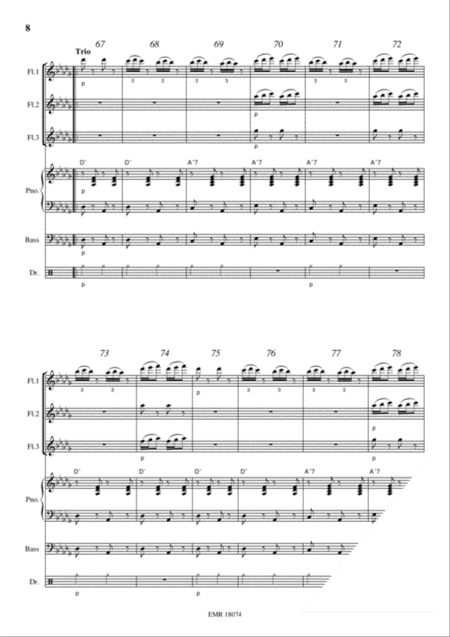 Tritsch-Tratsch Polka Flute scores gallery preview page 8