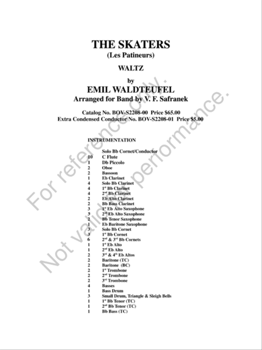 The Skaters Concert Band scores gallery preview page 2