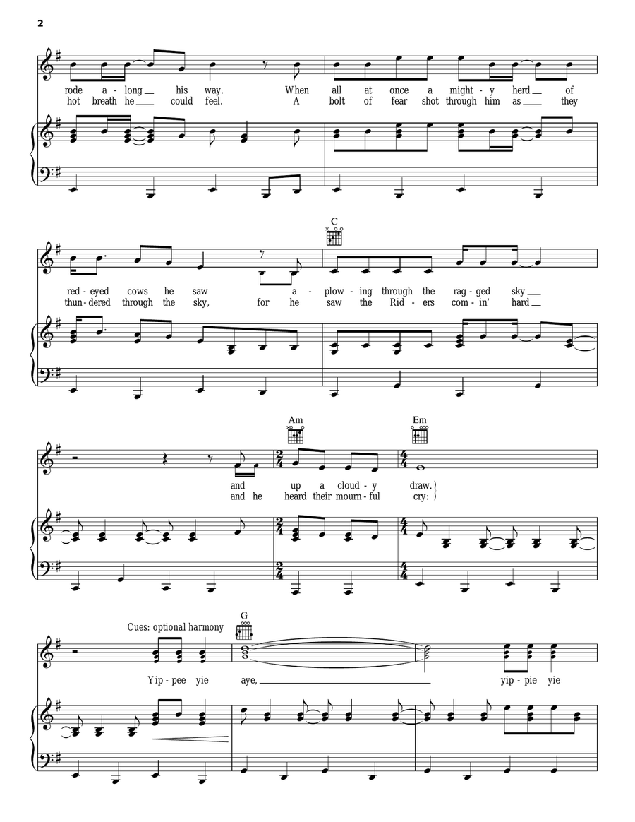 (Ghost) Riders In The Sky (A Cowboy Legend) Acoustic Guitar scores gallery preview page 2