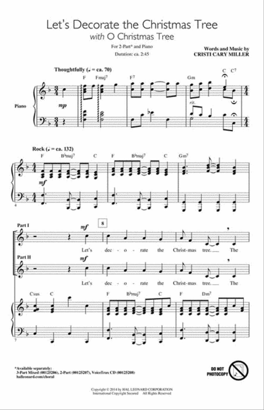 Let's Decorate the Christmas Tree 2-Part scores gallery preview page 2