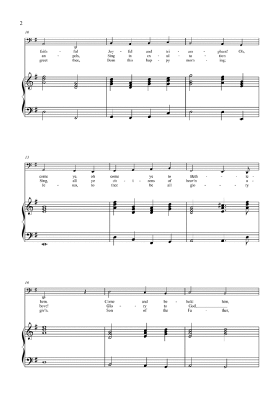Oh, Come, All Ye Faithful (Adeste Fideles) Bassoon scores gallery preview page 2