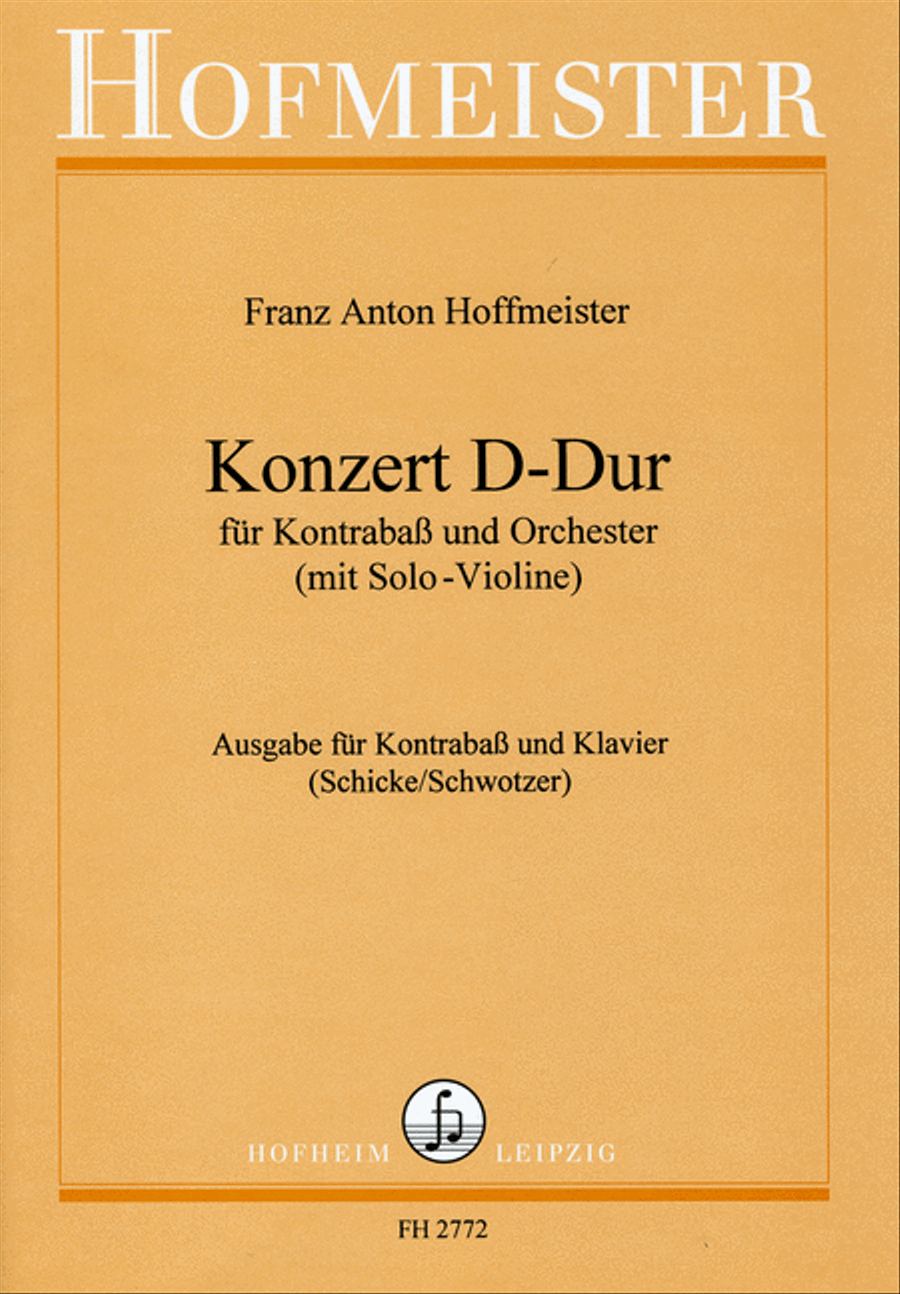 Konzert Nr. 1 fur Kontrabass und Orchester (mit Solovioline) /KlA