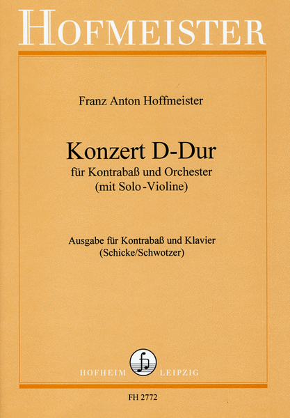 Konzert Nr. 1 fur Kontrabass und Orchester (mit Solovioline) /KlA