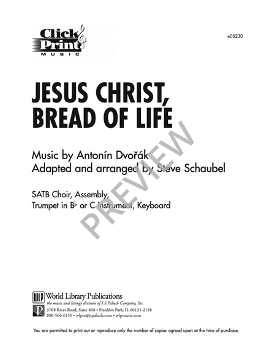 Jesus Christ, Bread of Life 4-Part scores gallery preview page 2