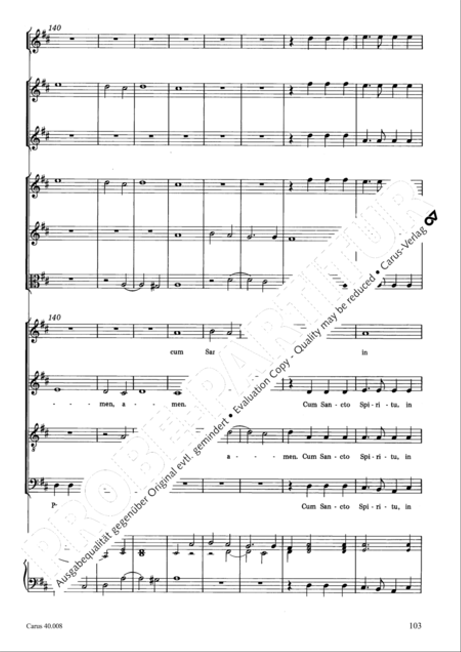 Introduzione e Gloria 4-Part scores gallery preview page 104