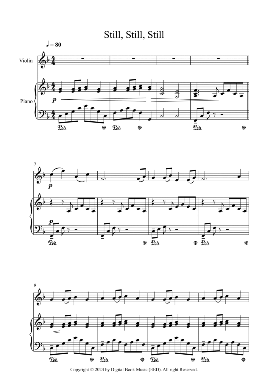 Still, Still, Still (Violin + Piano) Violin Solo scores gallery preview page 1