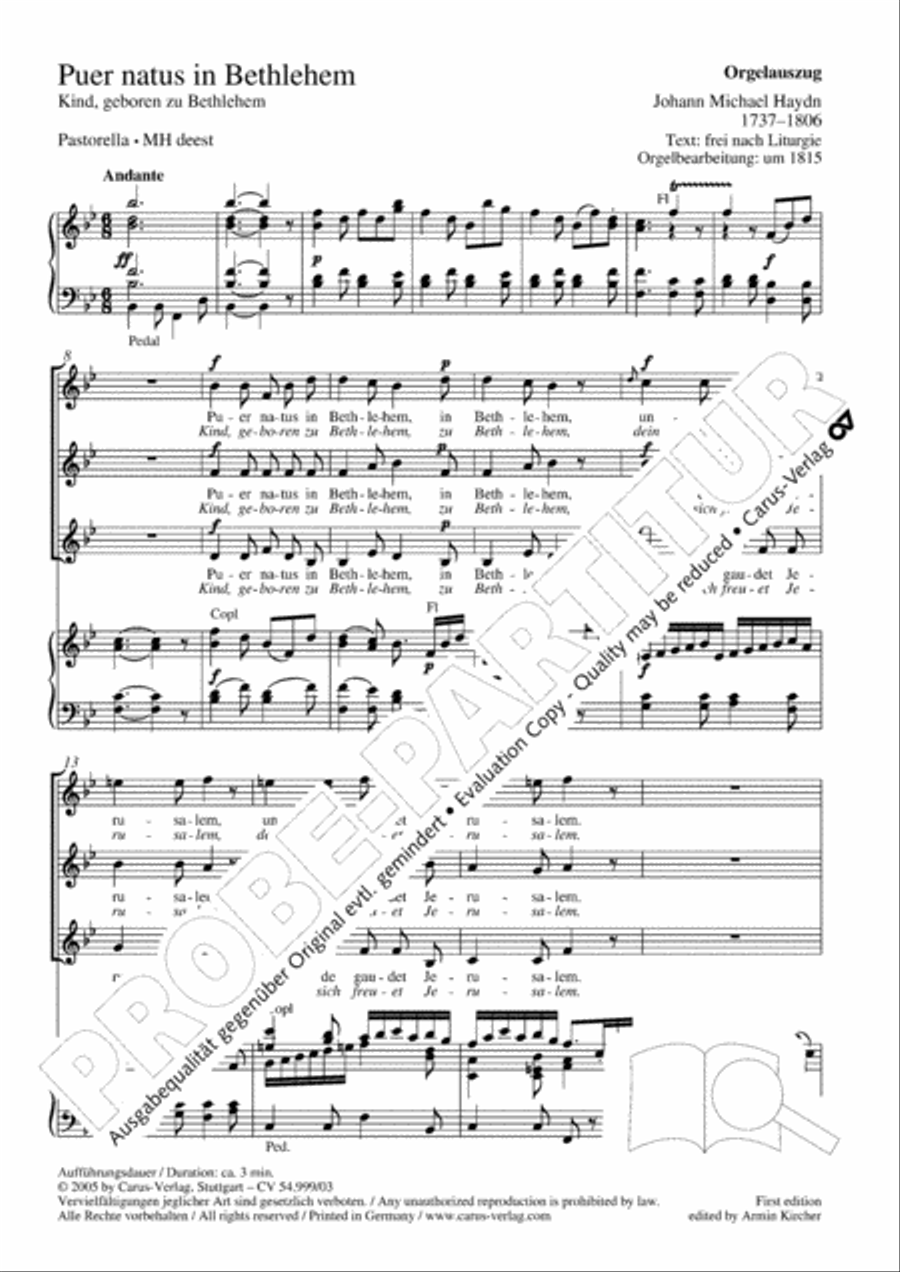 Puer natus in Behtlehem SSA scores gallery preview page 2