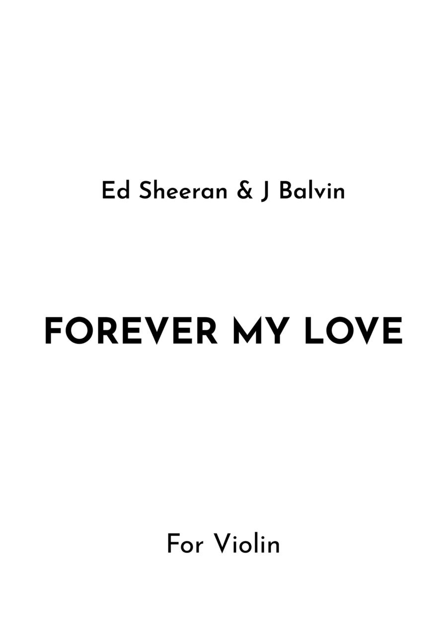 Forever My Love Violin Solo scores gallery preview page 1
