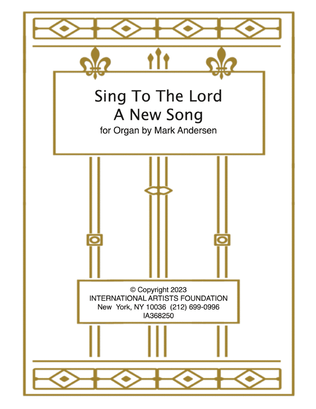 Book cover for Sing To The Lord for organ by Mark Andersen