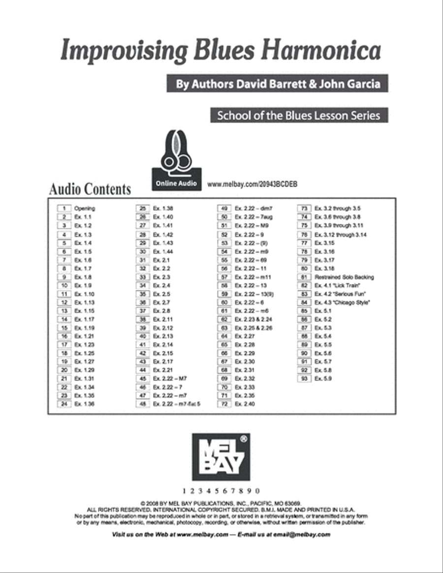 Improvising Blues Harmonica Harmonica scores gallery preview page 2