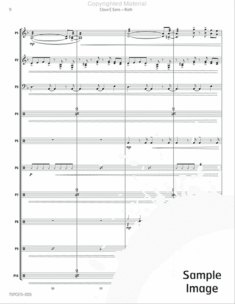 Clave & Sons Percussion Ensemble scores gallery preview page 13