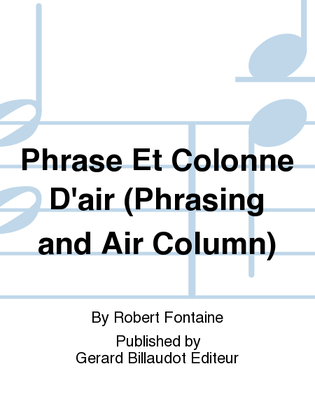 Book cover for Phrase Et Colonne D'Air
