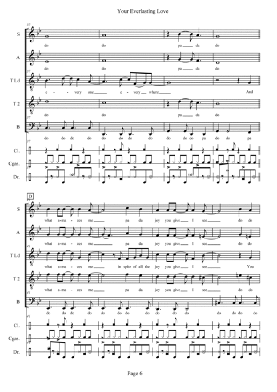 Your Everlasting Love Your Everlasting Love Divisi scores gallery preview page 6