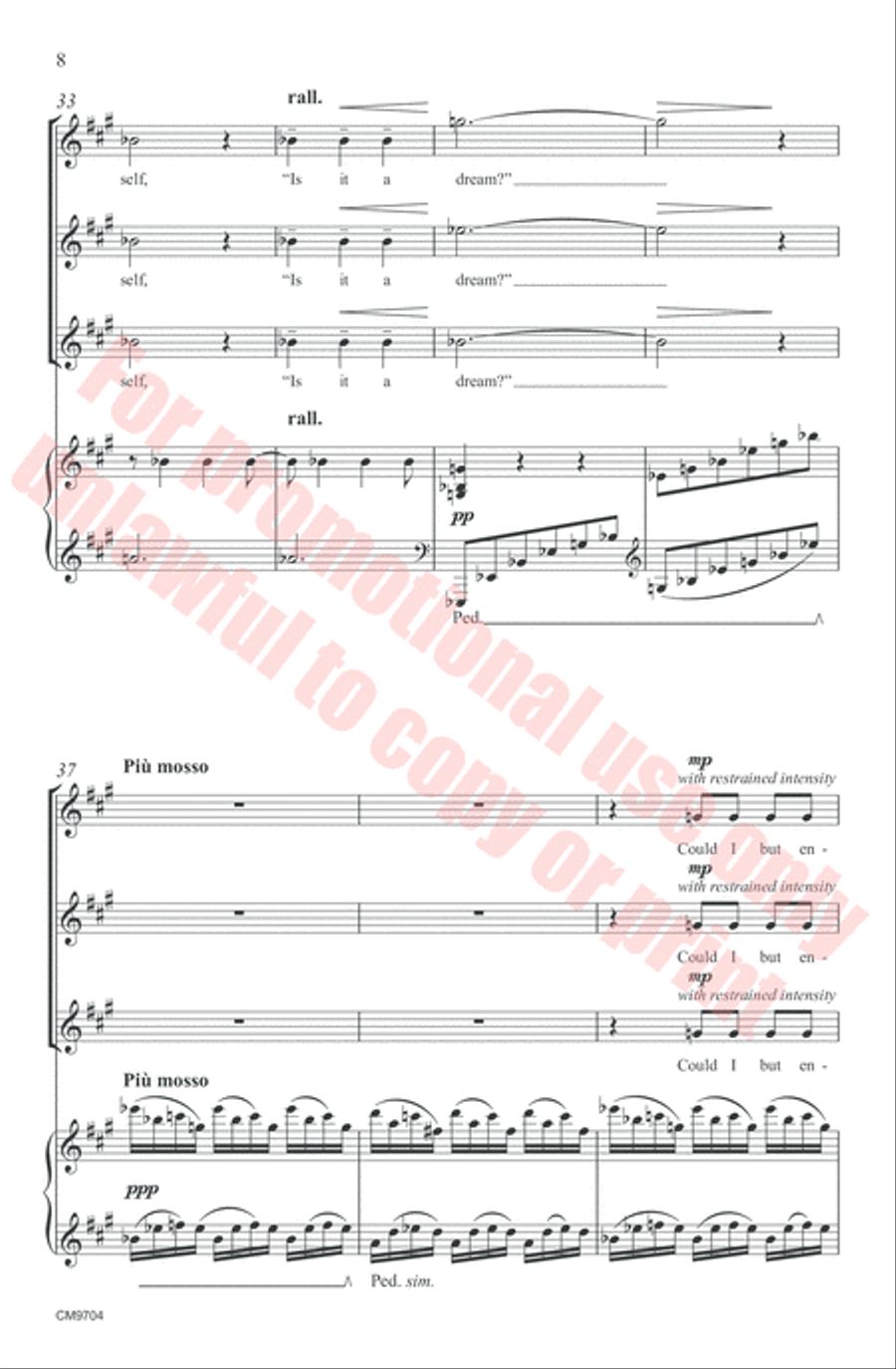 Do Not Go My Love SSA scores gallery preview page 8