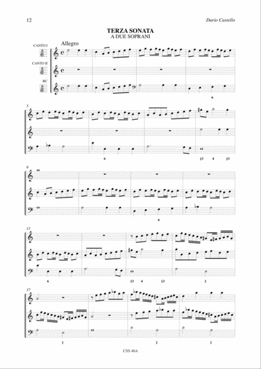 Instrumental Works - Vol. 1: Sonate concertate in stil moderno for two and three-parts and Continuo (Venezia, 1629) 3-Part scores gallery preview page 5