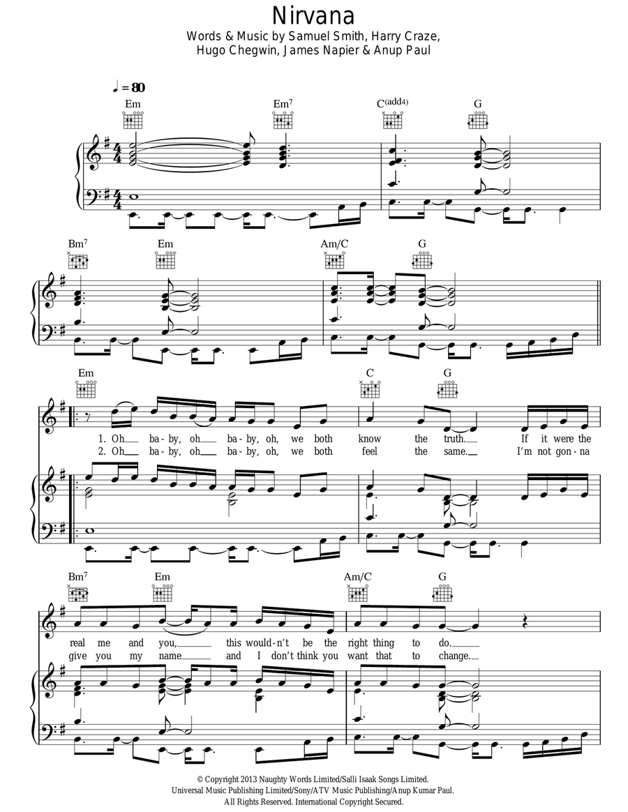Nirvana Acoustic Guitar scores gallery preview page 1