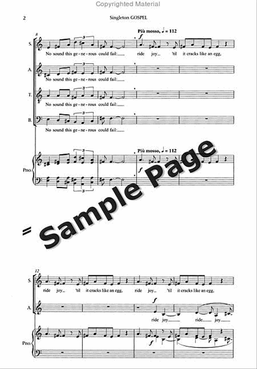 Gospel Gospel 4-Part scores gallery preview page 5