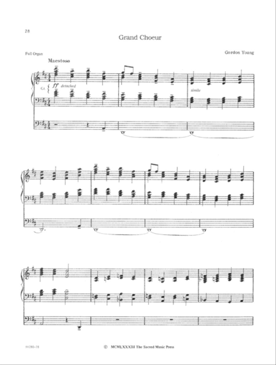 Gordon Young Organ Album Organ Solo scores gallery preview page 10