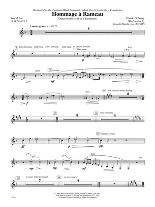 Hommage à Rameau: (wp) 2nd Horn in E-flat