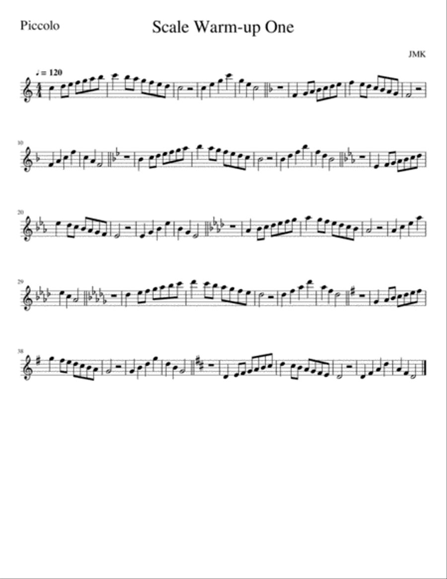 Scale Warm-up One Concert Band scores gallery preview page 4