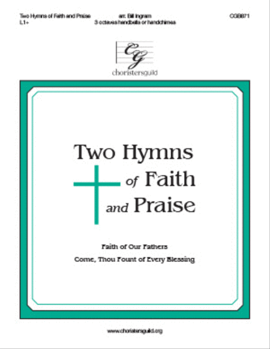 Two Hymns of Faith and Praise Handbell Choir scores gallery preview page 1
