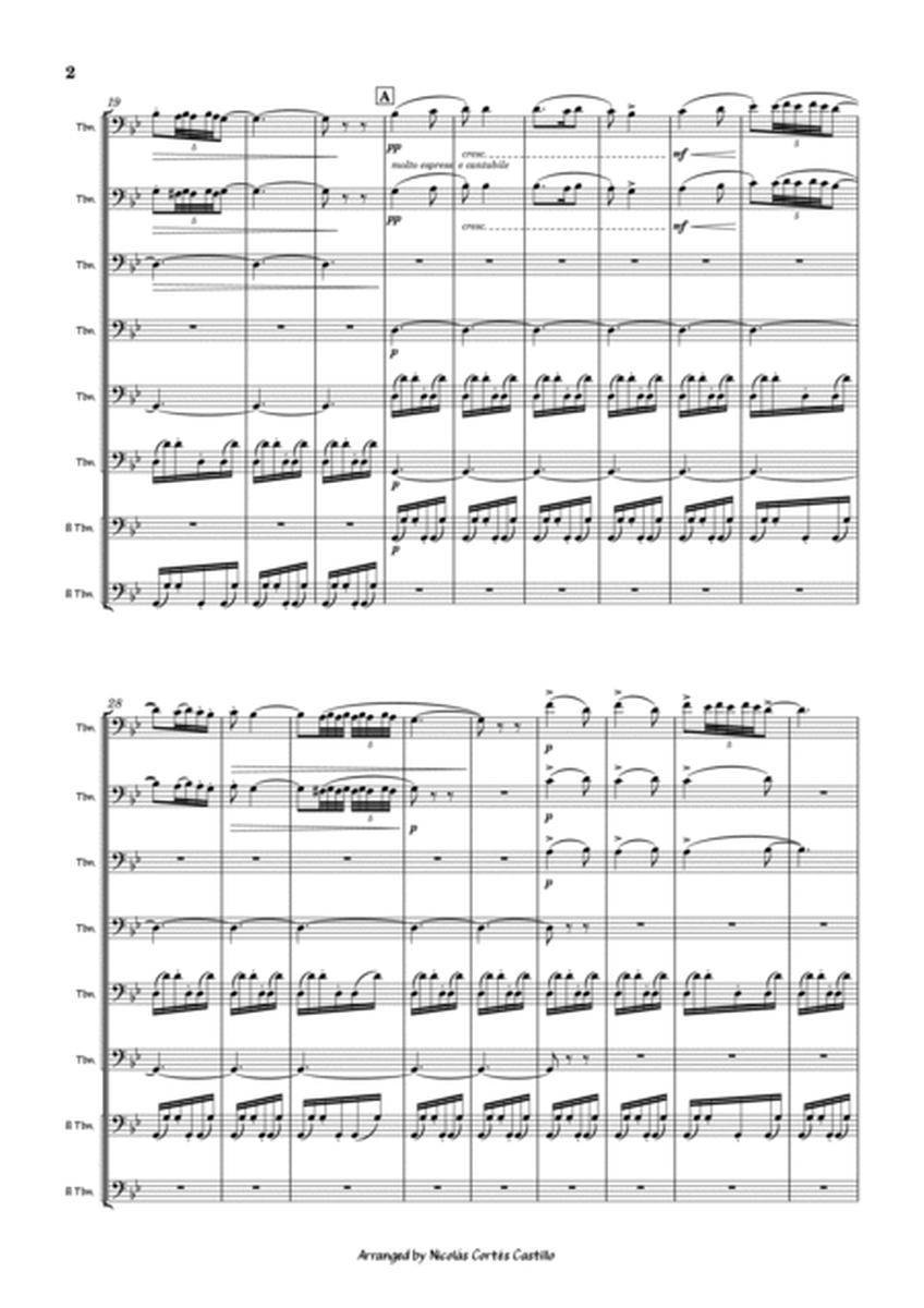 Tchaikovsky - Arabian Dance (The Nutcracker) for trombone choir image number null