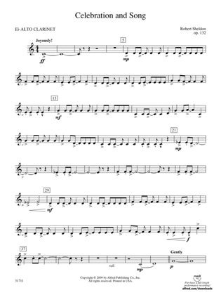 Celebration and Song: (wp) E-flat Alto Clarinet