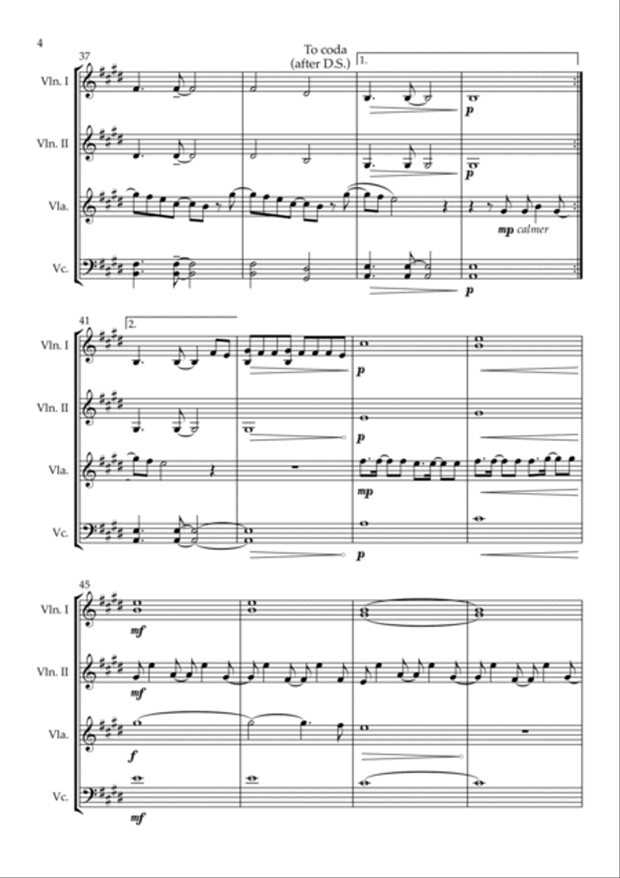 Falling String Quartet scores gallery preview page 4