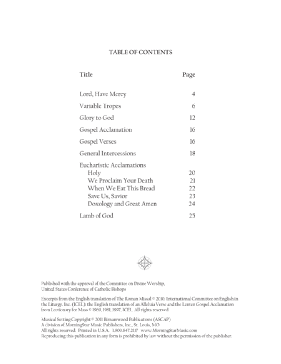 Morning Star Mass Morning Star Mass 4-Part scores gallery preview page 2