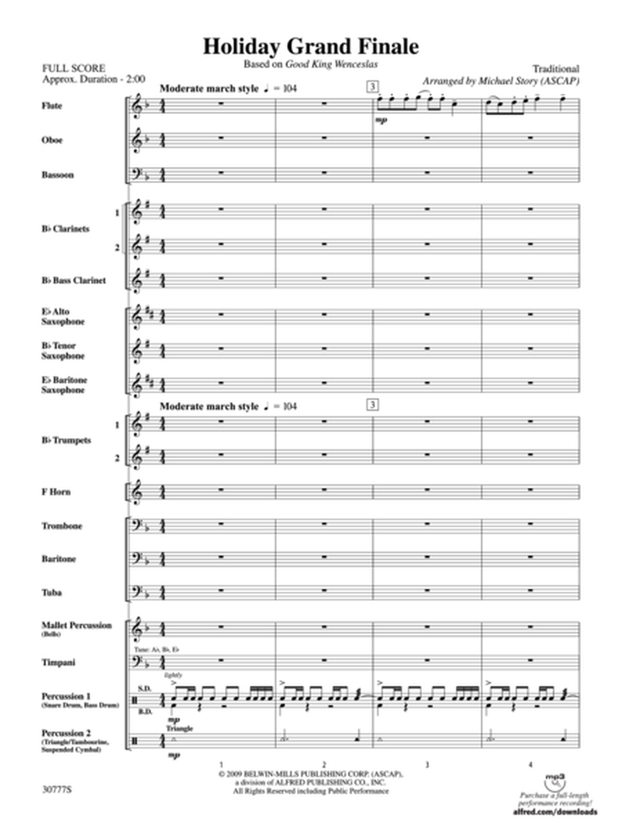 Holiday Grand Finale (Based on "Good King Wenceslas") (score only)