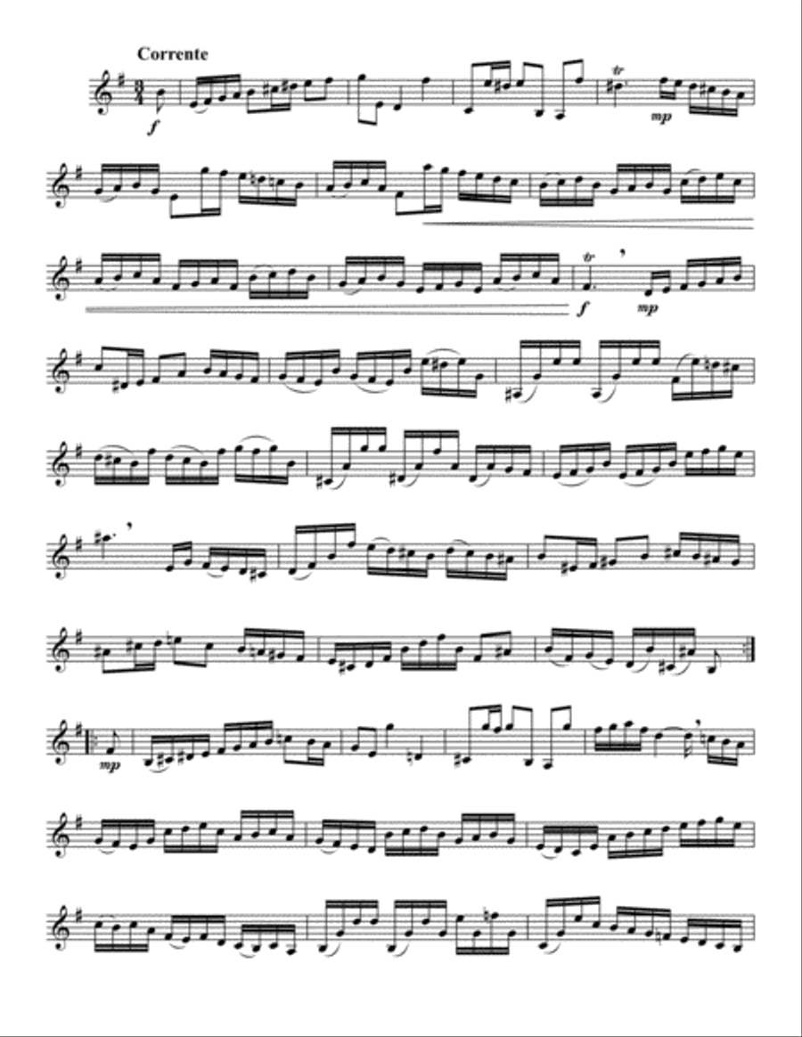 Partita in A minor, BMV 1013 A Cappella scores gallery preview page 3