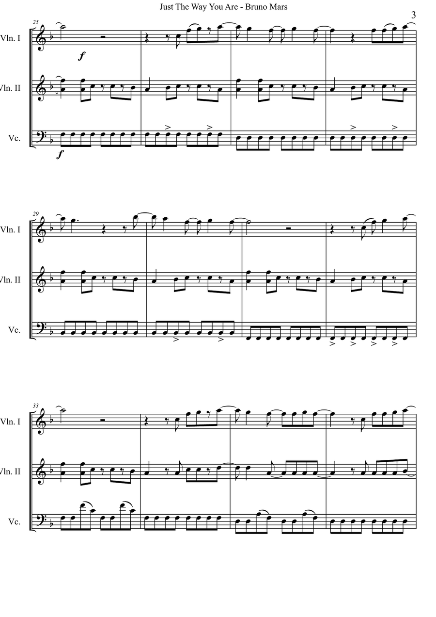 Just The Way You Are String Trio scores gallery preview page 3