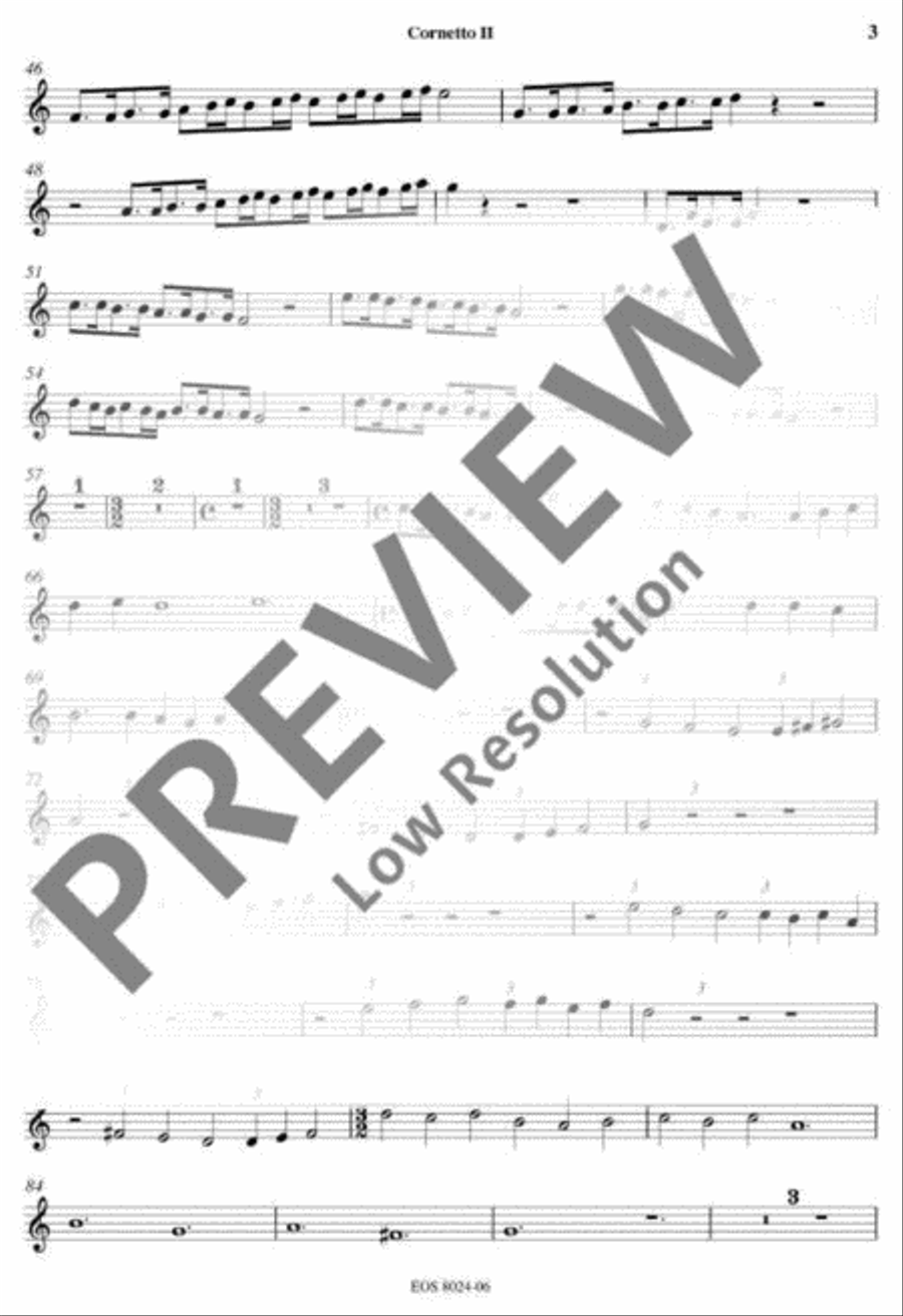 Vespro della Beata Vergine Cornet scores gallery preview page 4