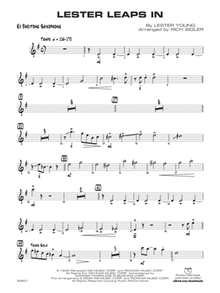Lester Leaps In: E-flat Baritone Saxophone