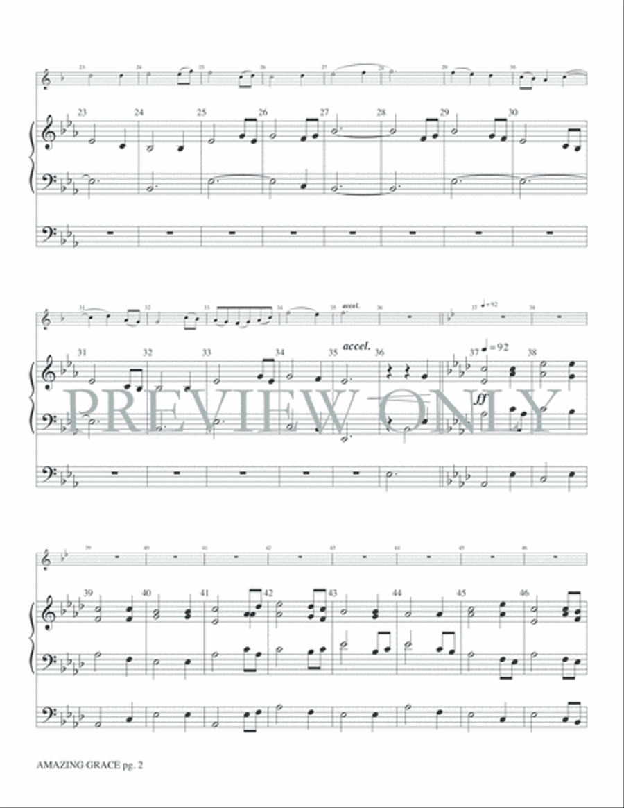 Amazing Grace Small Ensemble scores gallery preview page 4