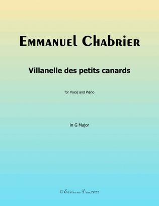 Villanelle des petits canards, by Chabrier, in G Major