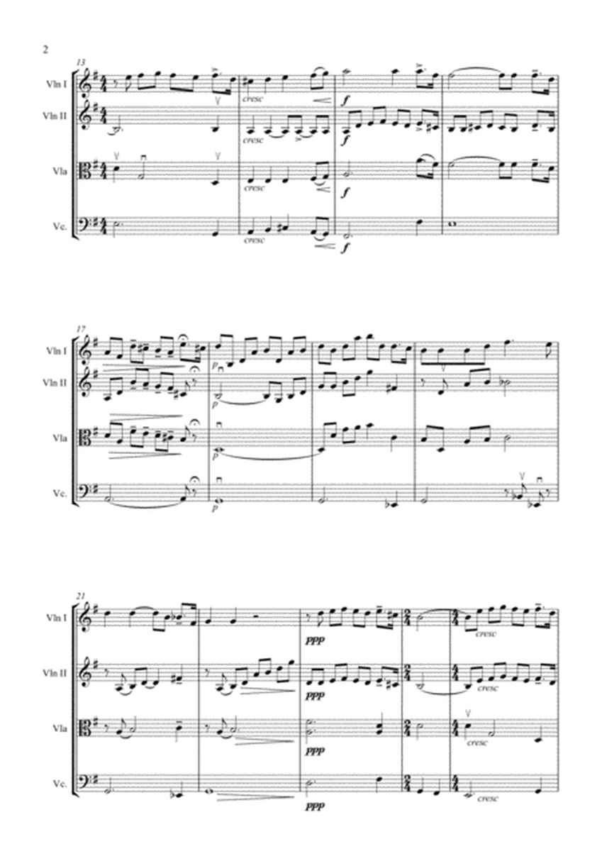 Puccini: Nessun Dorma for String Quartet - Score and parts