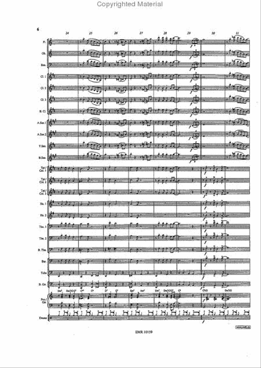 Jeepers Creepers Concert Band scores gallery preview page 6
