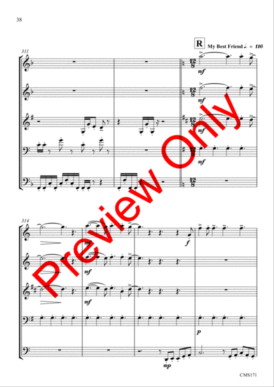 Queen Medley Fantasy Queen Medley Fantasy Woodwind Quintet scores gallery preview page 41