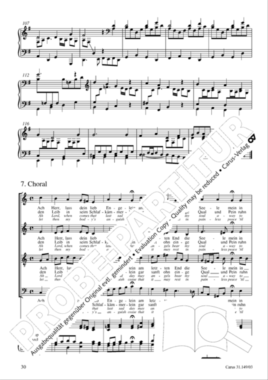 The voice of rejoicing and hope (Man singet mit Freuden vom Sieg) 4-Part scores gallery preview page 31