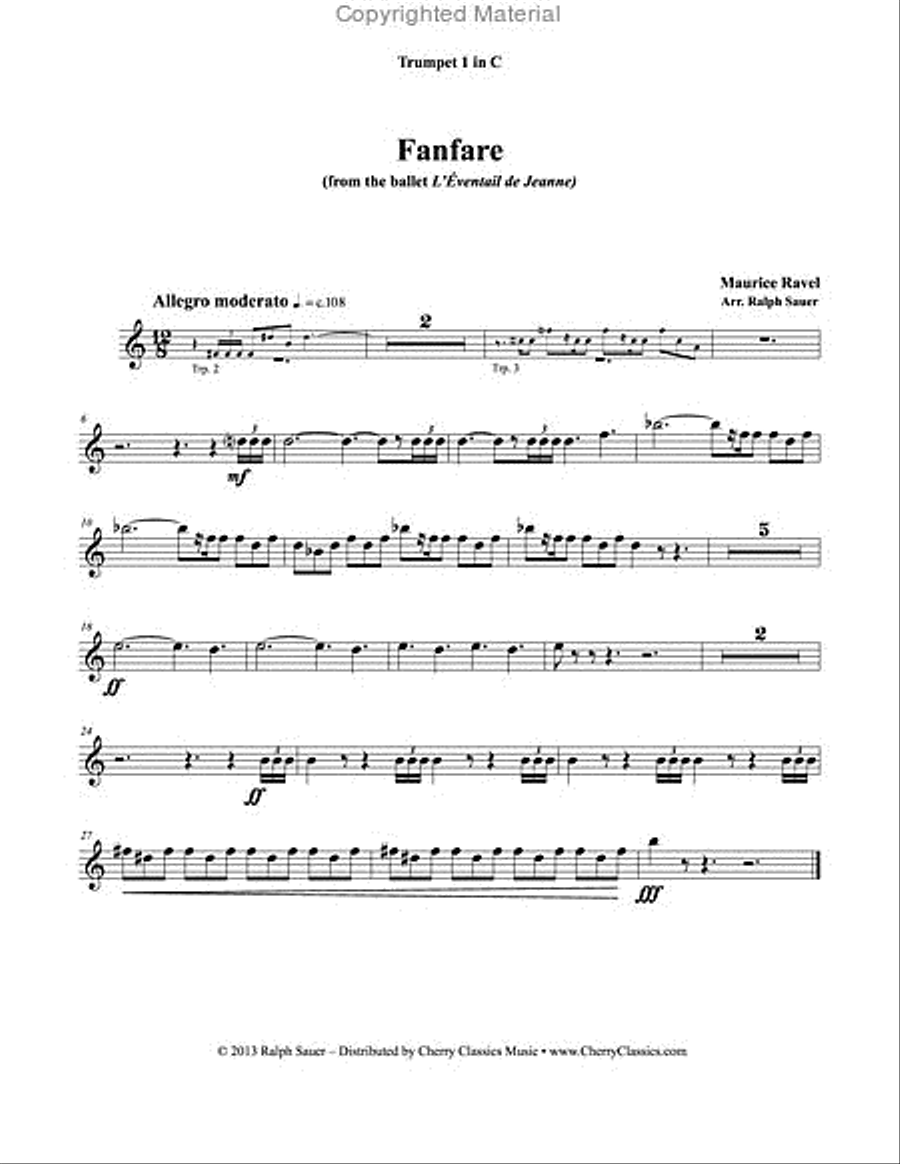 Fanfare for Large Brass Ensemble Score scores gallery preview page 5