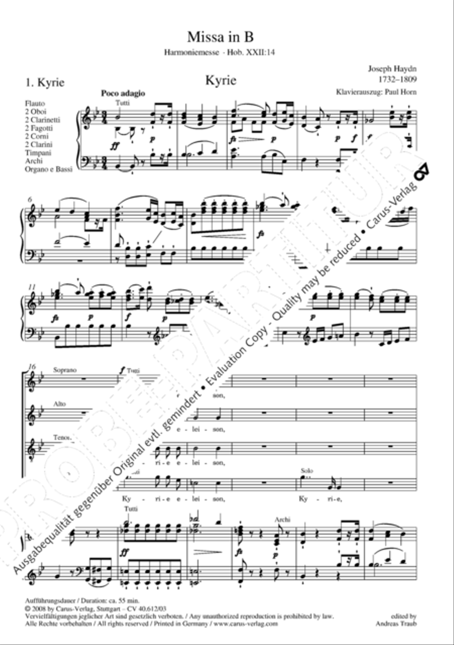 Harmoniemesse in B 4-Part scores gallery preview page 6