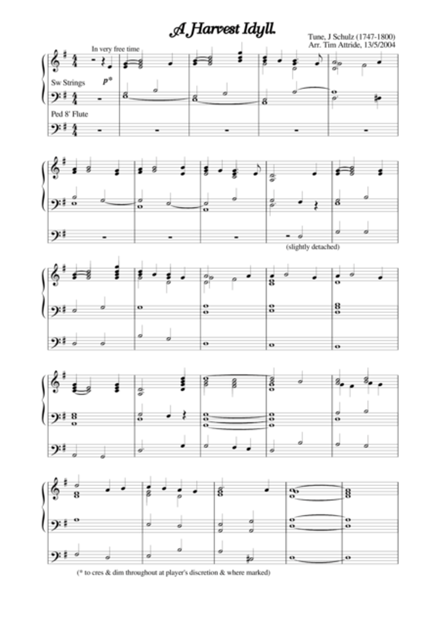 Harvest Idyll Organ Solo scores gallery preview page 1