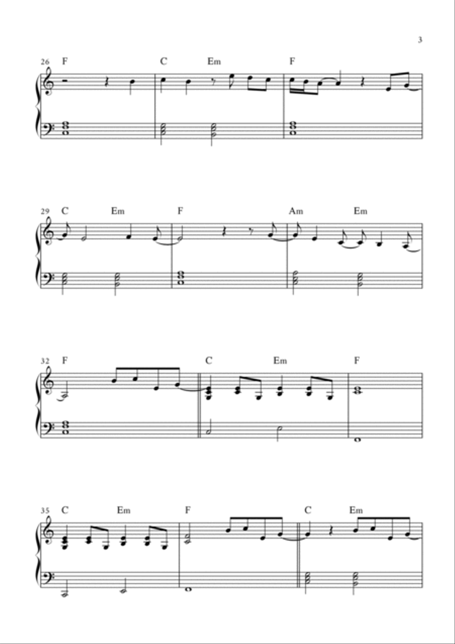 What Was I Made For? Easy Piano scores gallery preview page 3