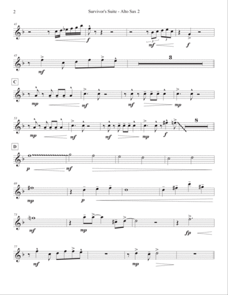 Survivor's Suite (Full) Jazz Ensemble scores gallery preview page 6