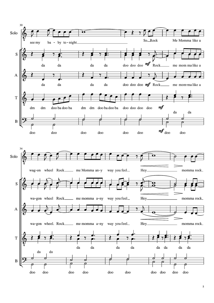 Wagon Wheel Divisi scores gallery preview page 6