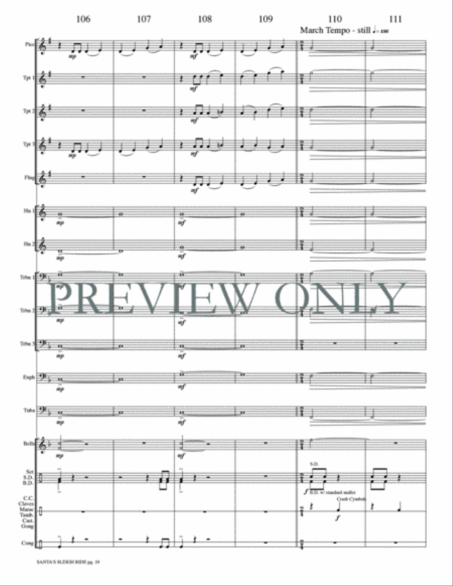 Santa's Sleigh Ride Small Ensemble scores gallery preview page 21
